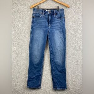 Madewell stovepipe jeans size 26 mid/high waist straight leg slightly cropped
